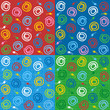 Vector: Four seamless abstract patterns with fabric texture Four seamless abstract patterns with fabric texture