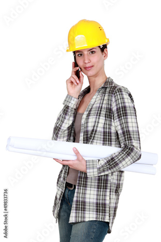 Photo: Engineer on a construction site Engineer on a construction site