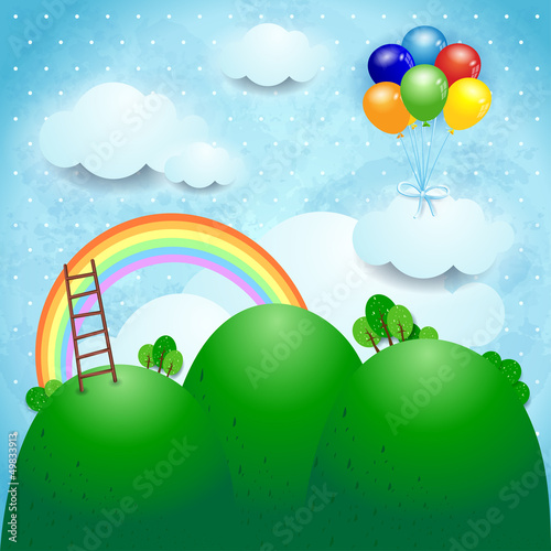 Vector: Fantasy landscape Fantasy landscape