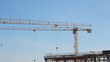 Lifting construction crane. construction site 