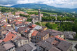 Panoramic view of Bardi. Emilia-Romagna. Italy.