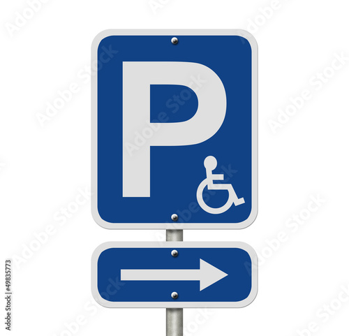 Photo: Handicap Parking Direction Sign Handicap Parking Direction Sign