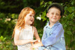 Little boy and girl
