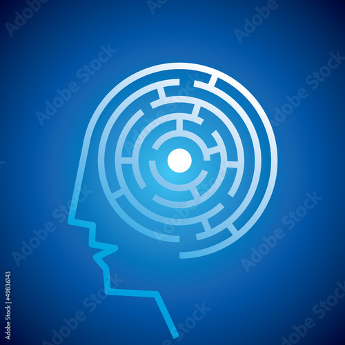 Vector: Confused Mind The labyrinth inside the head Confused Mind The labyrinth inside the head
