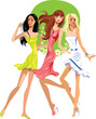 three beautiful female
