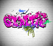 Graffiti wall background, urban art
