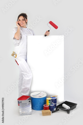 Photo: woman painter woman painter