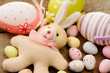 bunny and easter eggs