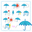 天気　キャラクター　雨