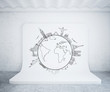 backdrop with traveling concep