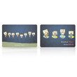 Kids with emotions inside a business card. 