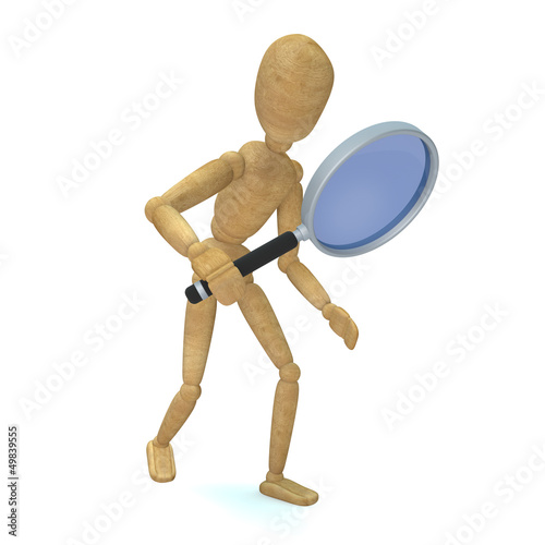 Illustration: Dummy with magnifier Dummy with magnifier