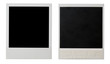 polaroid photo frame both sides isolated on white