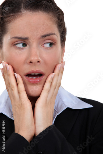 Photo: Anxious businesswoman Anxious businesswoman