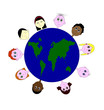 bambini di varie nazioni uniti per il mondo