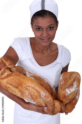Photo: Portrait of woman baker Portrait of woman baker