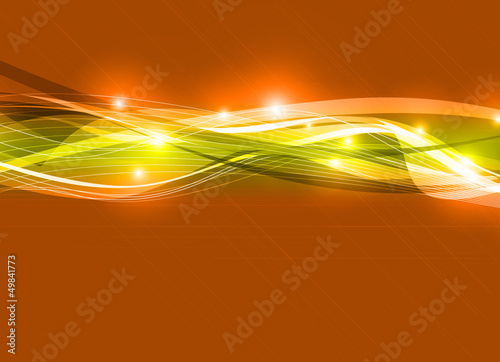Illustration: orange digital wave orange digital wave