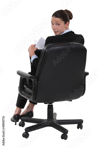 Photo: Businesswoman sitting Businesswoman sitting