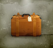 Baggage, old-style vector