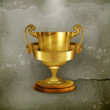 Gold trophy, old-style