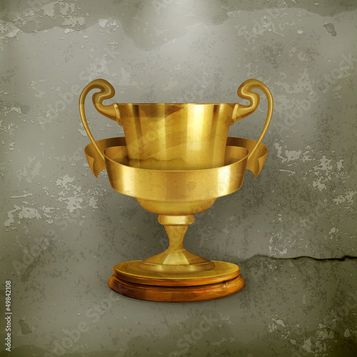 Vector: Gold trophy, old-style Gold trophy, old-style