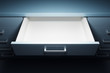Illustration: cupboard with opened drawer cupboard with opened drawer