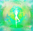 woman in a traditional yoga pose - poster