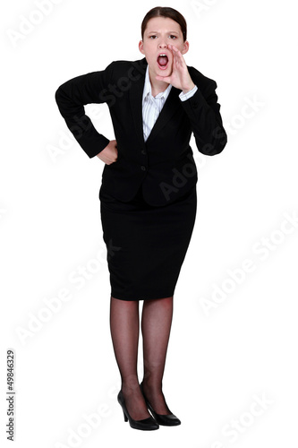 Photo: Businesswoman shouting Businesswoman shouting