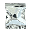 Foil package isolated on white background with clipping path