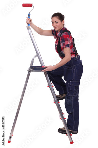 Photo: female house painter female house painter