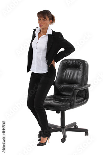 Photo: Businesswoman sat down for too long Businesswoman sat down for too long