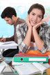 cute female student