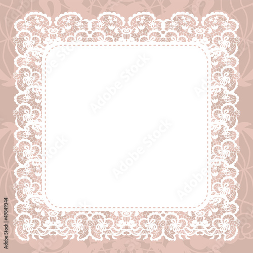 Vector: Elegant doily on lace gentle background for scrapbooks Elegant doily on lace gentle background for scrapbooks