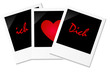 Drei Polaroids "ich liebe Dich"