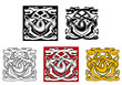 Dogs ornamental pattern in celtic style