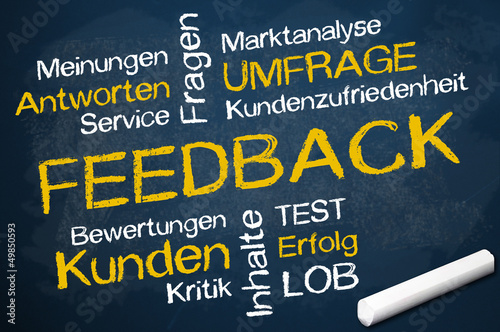 Photo: Kreidetafel mit Feedback Kreidetafel mit Feedback