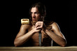 Art photo of man with bread beard