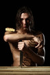 Art photo of man with bread beard