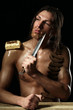 Art photo of man with bread beard