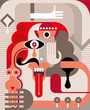 Abstract portrait vector illustration