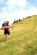 Summer hiking in the mountains.