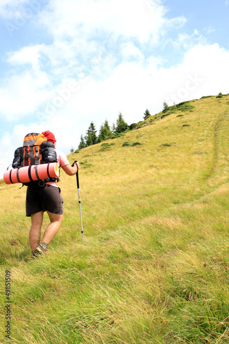 Photo: Summer hiking in the mountains. Summer hiking in the mountains.