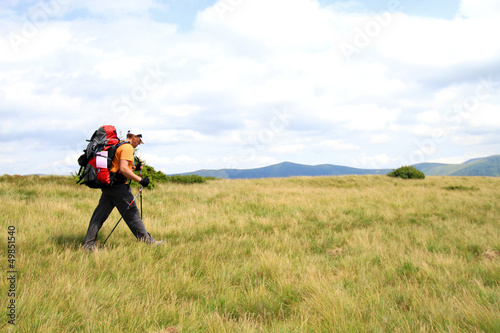Photo: Summer hiking in the mountains. Summer hiking in the mountains.