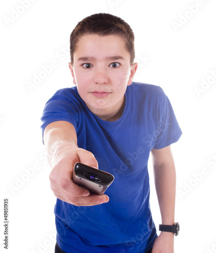 Photo: Junge mit Fernbedienung Junge mit Fernbedienung