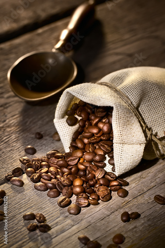 Photo: Coffee beans in a bag Coffee beans in a bag