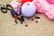 Supplies for knitting and sewing