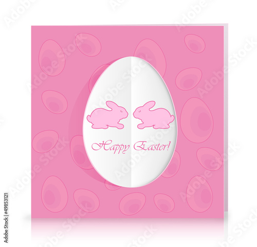 Vector: Pink paper Easter egg Pink paper Easter egg