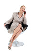Woman laughing on phone