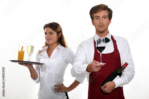 Photo: Bar and barmaid Bar and barmaid