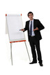 A businessman doing a presentation.